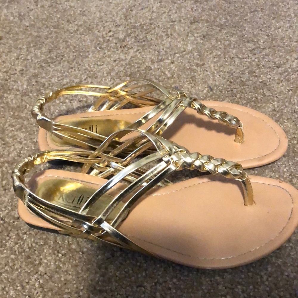 Gold sandals